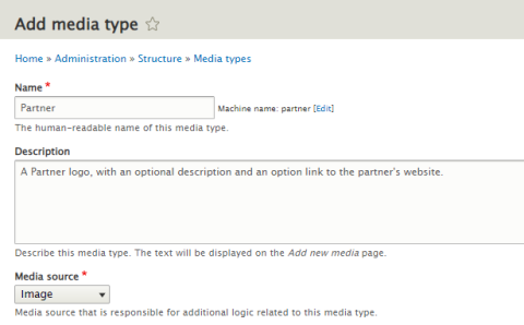 Add media type form for a Partner image