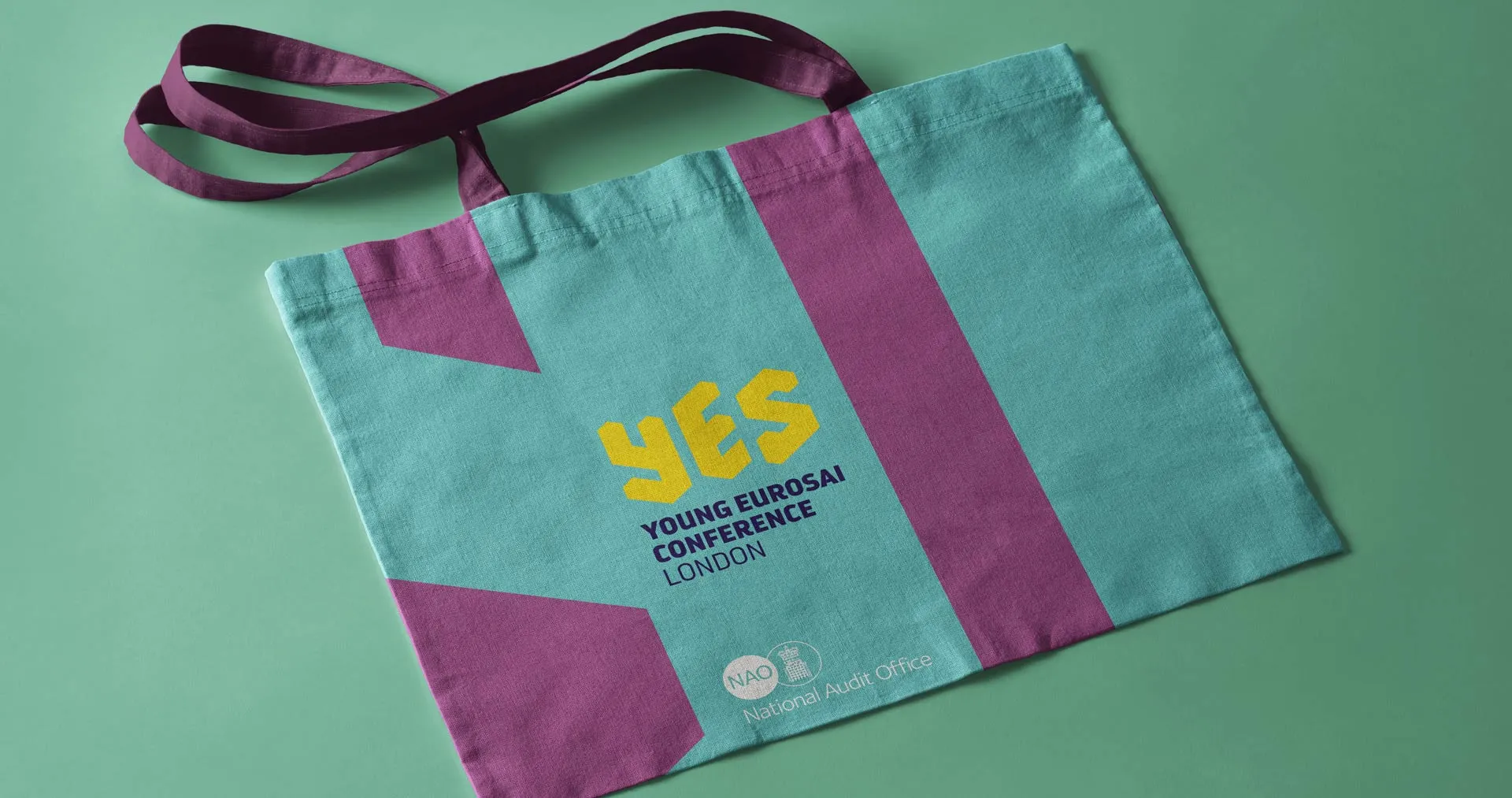 YES branded tote bag