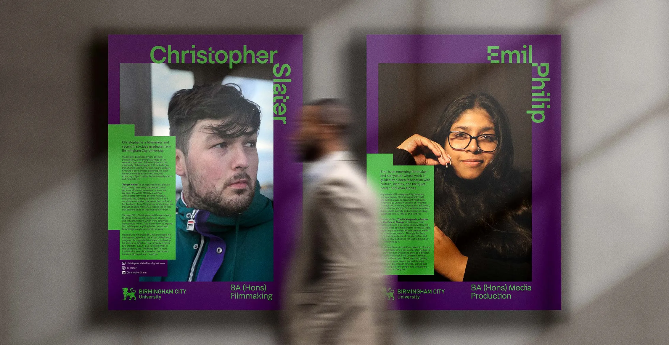 BCU alumni poster visuals