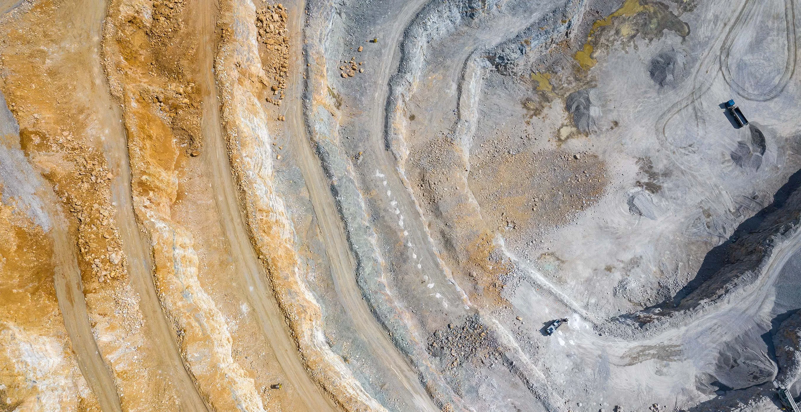 Aerial view of a quarry